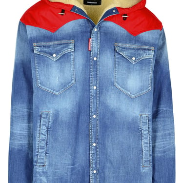 Dsquared2 Blue Cotton Jacket Men