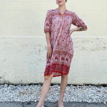 Incense & Peppermints Vintage Indian Cotton Block Print Dress