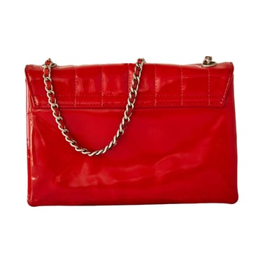 Chanel Red Patent Keyboard Chain Bag