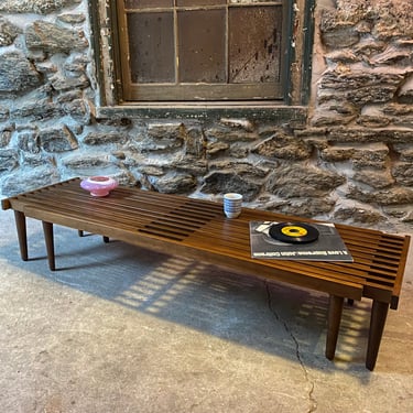 Mid century coffee table Danish modern slat bench mid century extendable coffee table 