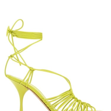 Bottega Veneta Women Acid Green Nappa Leather Dot Sandals