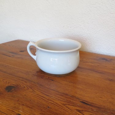 Antique White Ironstone Chamber Pot Johnson Bros England 