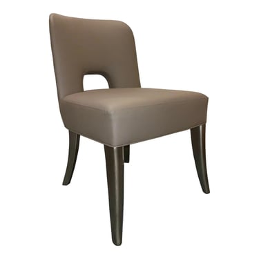 Caracole La Moda Gray Leather Slipper Chair
