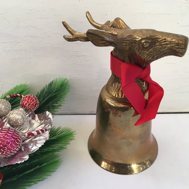 Vintage Brass Stag Head, Stirrup Cup With Silver Plated Interior, Fox Hunt, Parting Gift, Barware, Equestrian Decor, Listing For One Only 