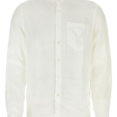 Prada Man White Linen Shirt