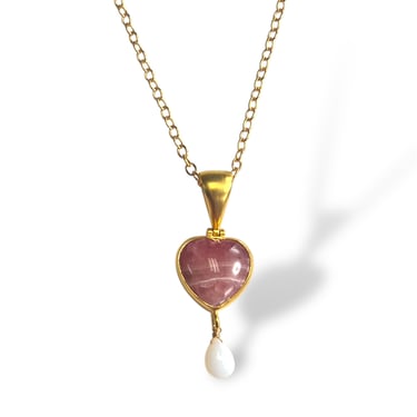 Rhodochrosite Heart Necklace