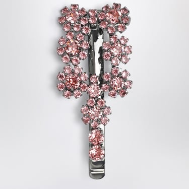 Roger Vivier Efflorescence Hair Clip Silver Pink Women