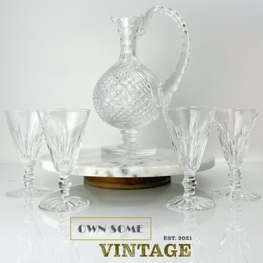 Waterford Master Cutter Claret Decanter with Set of 4 Waterford Liqueur Glasses | Exquisite Crystal Drinkware For A Luxurious Setting 