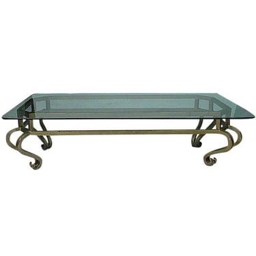 1960's Hollywood Regency Gilt Metal Coffee Table 