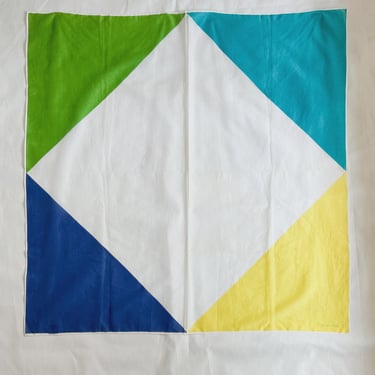 Late 1970s Oscar de la Renta Cotton Pareo Scarf 
