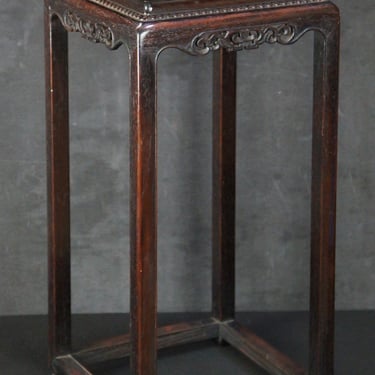Japan bonsai Koro censer hard Shitan hard wood stand table 1900 wood craft interior 