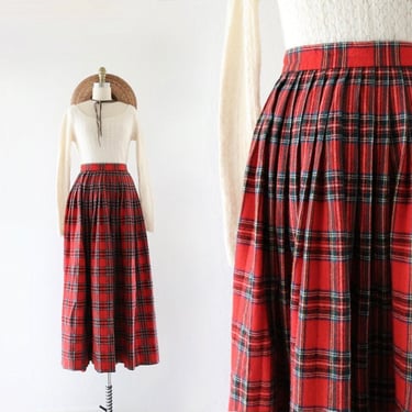 tartan wool maxi skirt - 26 