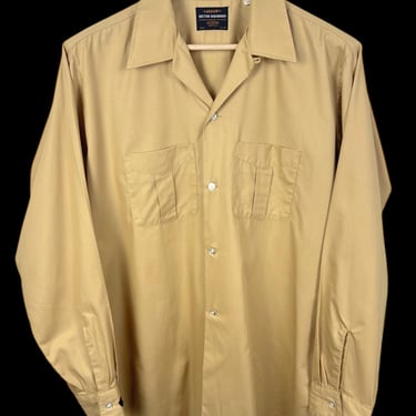 Vintage 1950s ARROW GABANARO Rayon Gabardine Sport Shirt