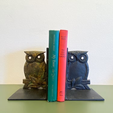 Vintage Iron Owl Bookends