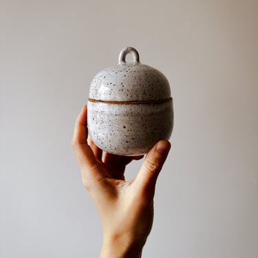 Droplet Jar // handmade ceramic stoneware lidded vessel 