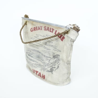 Vintage 50's Hirsch Weis Water Bag - Portland Oregon - Great Salt Lake Souvenir 
