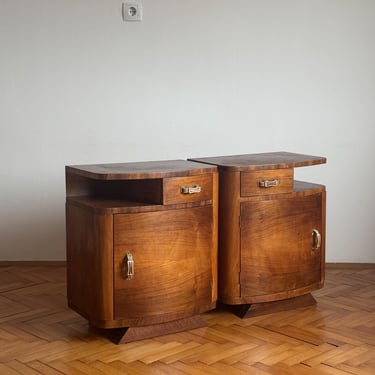 Pair of Vintage Wooden Nightstands / Mid Century Bedside Tables with Drawers / Bedroom Furniture / Bedroom Decor / Yugoslavia / 1960s 