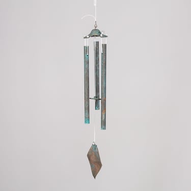 Walter Lamb Style Patinated Bronze Wind Chimes 