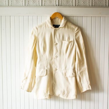 Vintage Ralph Lauren White Linen Blazer Extra Small