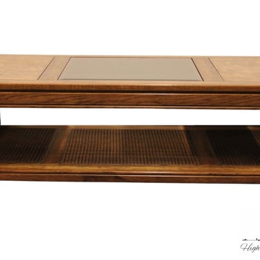HAMMARY Walnut Rustic Americana 54" Glass Panel Accent Coffee Table 62202-00 