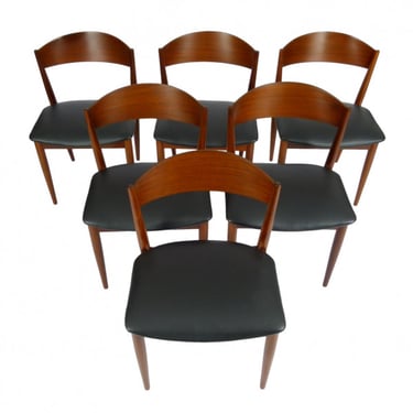 Set of 6 Danish Teak Dining Chairs by Jydsk