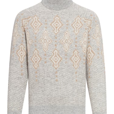 Brunello Cucinelli Men Sweater With Inlays