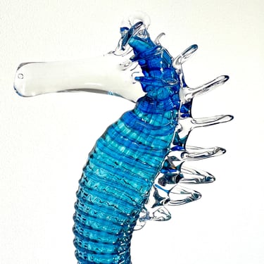 Vintage Blown Glass Seahorse 