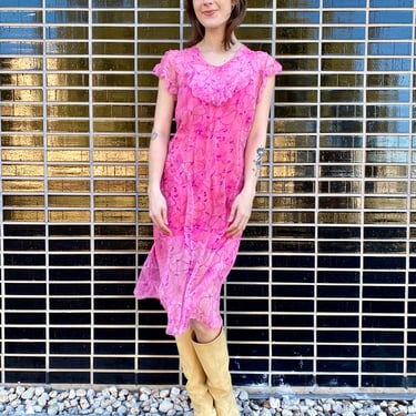 Pretty In Pink 30's Chiffon Dress