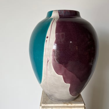 Tony Evans Art Raku Studio Pottery Vase 