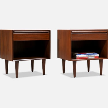 Scandinavian Modern Night Stands with Single Drawers by Westnofa