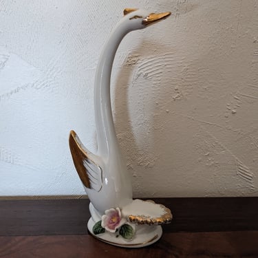 Vintage Ceramic Long Neck Swan 