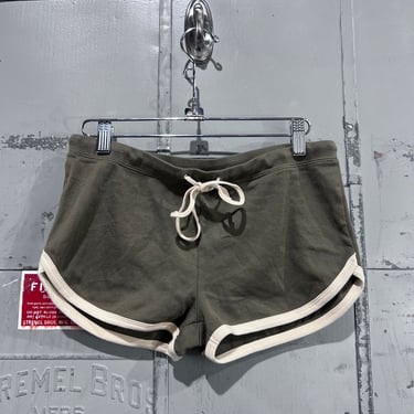 Y2K athletic shorts olive and tan booty shorts cheeky cute 90s Kavio 