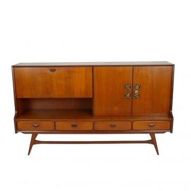 Teak Sideboard With Cocktail Area
