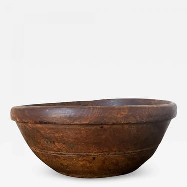 Large Antique American Burl Bowl