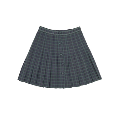 Vintage Plaid Skirt Size Small Pleated A Line Skirt High Waisted Skirt Short Tennis Skirt 80s Pleated Skirt Above the Knee Skirt Preppy 