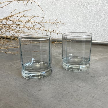 Anchor Hocking Essex Clear Glassware | Set of 2 | Vintage Glasses | Vintage Barware | On the Rocks Glasses | Lowball Glasses 