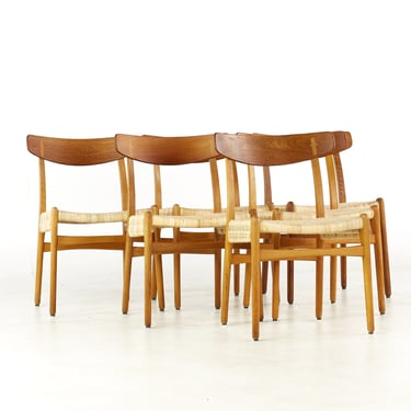 Hans Wegner for Carl Hansen and Son Mid Century Teak CH23 Dining Chairs - Set of 6 - mcm 