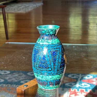 1960s Bitossi Style Italian Pottery Vase 