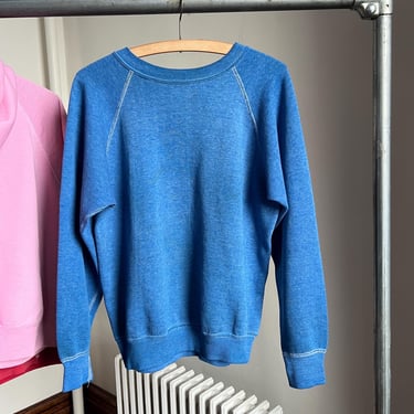 70’s vintage cobalt blue pullover crewneck sweatshirt 