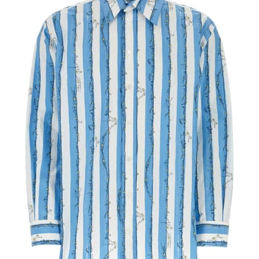 Bottega Veneta Men Printed Poplin Shirt