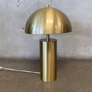 Mid Century Modern Style Mushroom Table Lamp Golden Brass Color