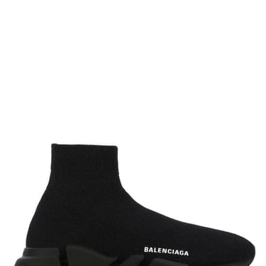 Balenciaga Woman Black Fabric Speed Sneakers