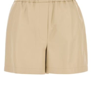 Loewe Women Sand Leather Shorts