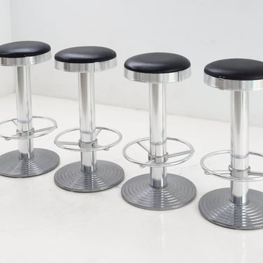 Set of 4 Art Deco Stools, 1970s 