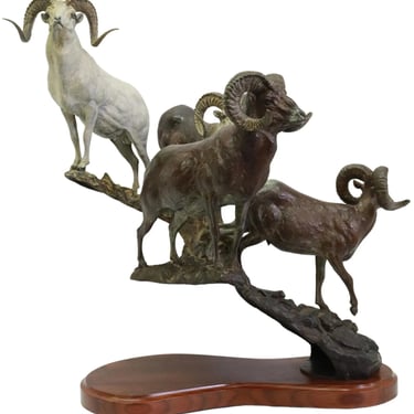 Sculpture, Bronze, Patinated James Stafford (B.1937) North Amer, Sheep, Vintage