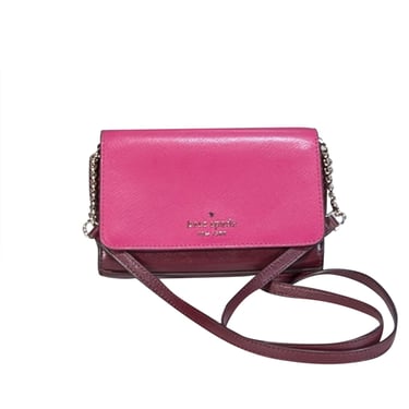 Kate Spade - Pink & Maroon Color-block Crossbody Bag