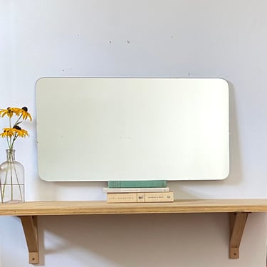 Rectangle Mirror Rounded Corners Shelf Dresser Wall 1/4
