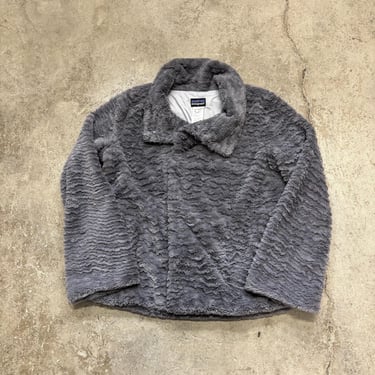 Patagonia Gray ‘Pelage’ Faux Fur Fleece Jacket Women's Large 