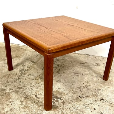 Vintage Danish Modern Teak with Rosewood Inlay Side Table 