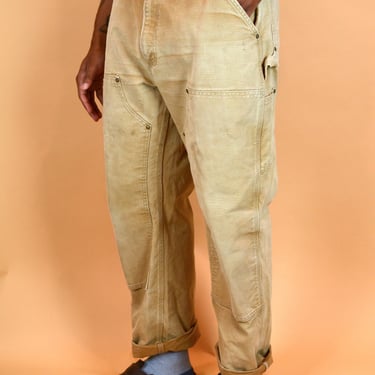 Reclaimed Tan Carhartt Double Knee Carpenter Pants Trousers Military 35x29 35x28 35x30 34x29 34x28 34x30 36x29 36x28 36x30 